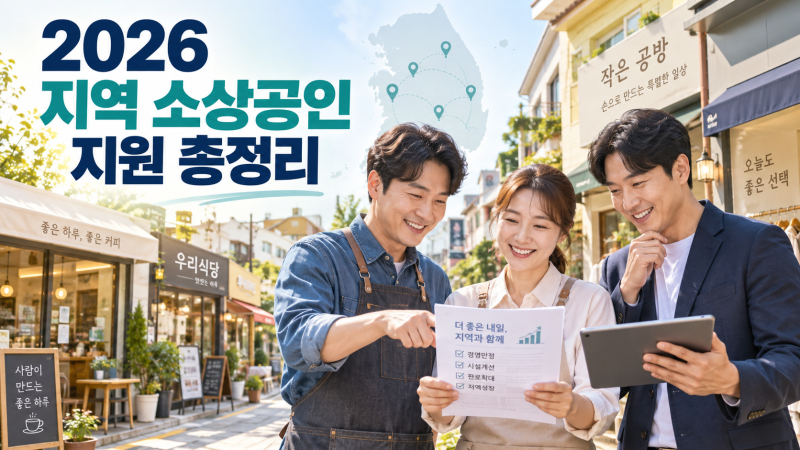 2026 지역별 소상공인 지원 총정리｜서울부터 제주까지 지원금·대출·보증 한도