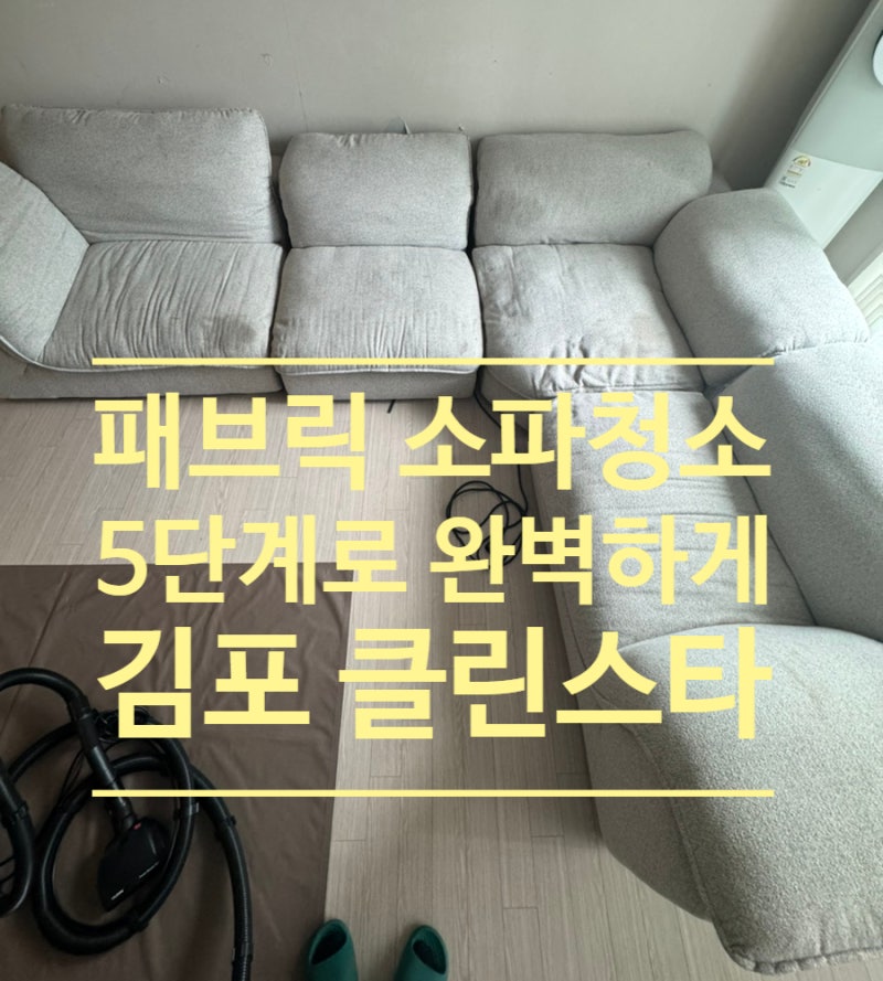 김포소파청소 5단계 작업과정 공개! 얼룩 제거부터 스팀살균까지~ / 검단, 일산