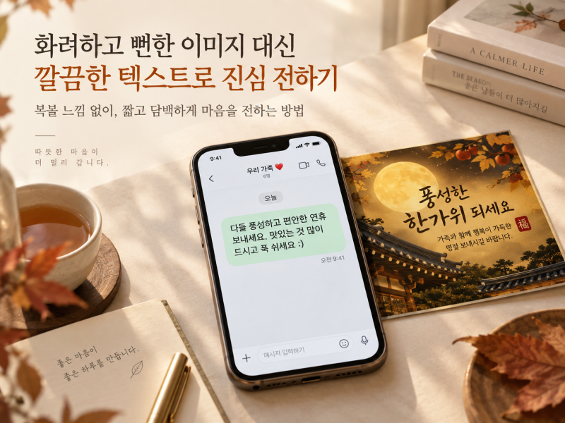 단톡방에 돌리기 좋은 복붙 느낌 없는 친근한 명절 카톡 인사말 모음