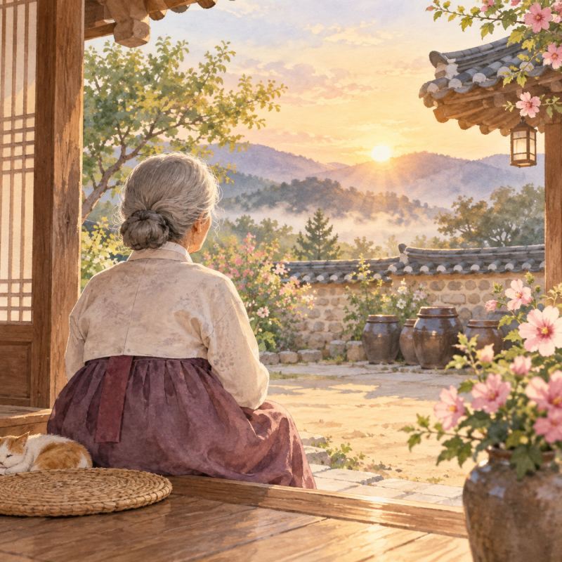 돌아가신 할머니 꿈 해몽 — 웃는 모습·말을 건네는 장면을 봤다면