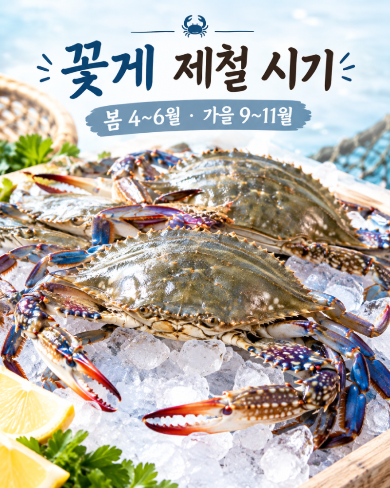 꽃게 제철 시기와 영양성분, 언제 먹어야 맛있을까?