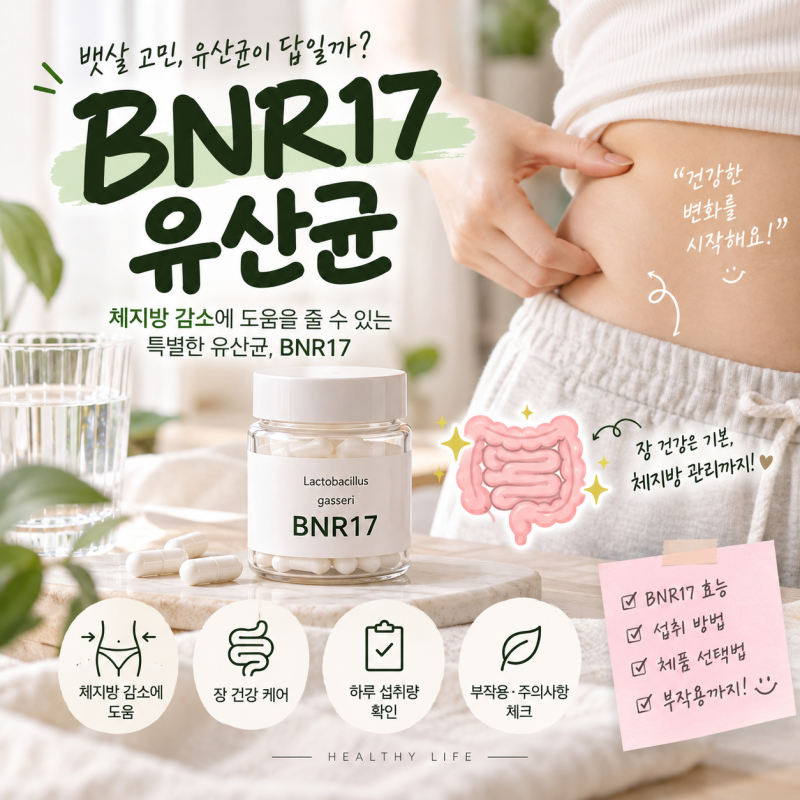 BNR17 유산균 효능은? 체지방 감소와 부작용 총정리