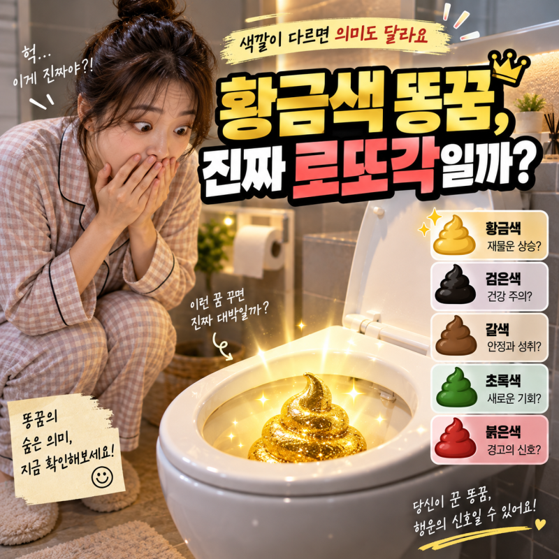 황금색 검은색 똥꿈, 색깔별로 완전히 다른 의미 총정리