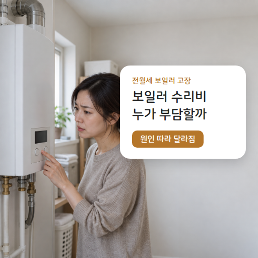 전월세 보일러 고장 수리비, 누가 낼까