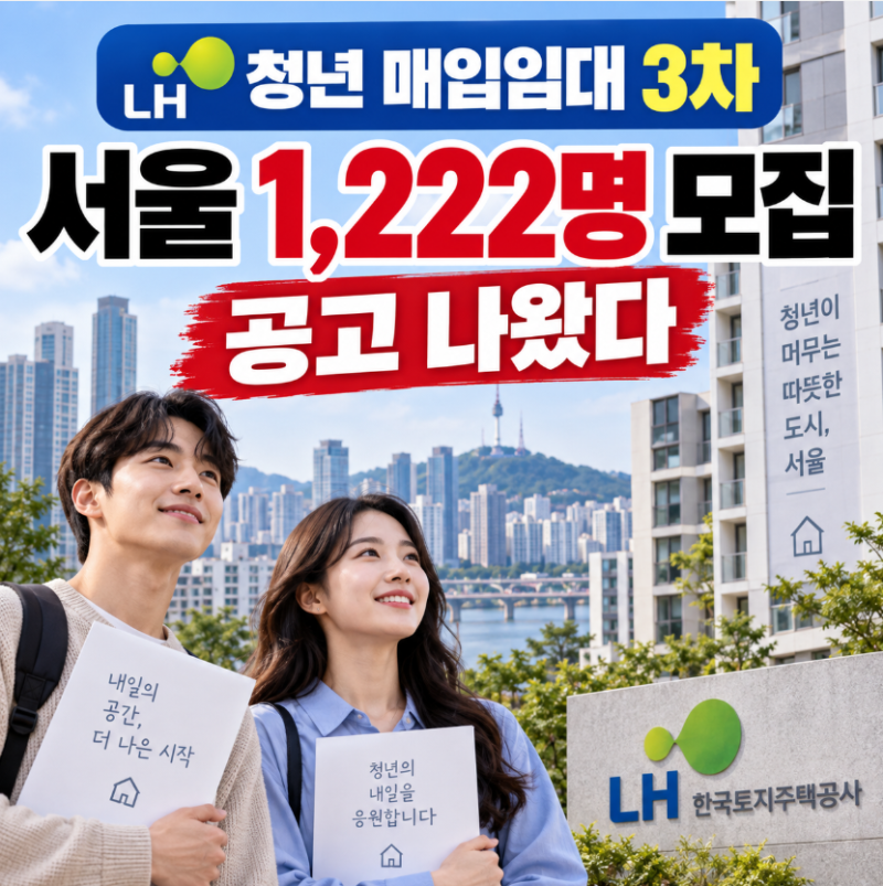 서울에 1,222명 모집한다…LH 청년 매입임대 3차 나왔다