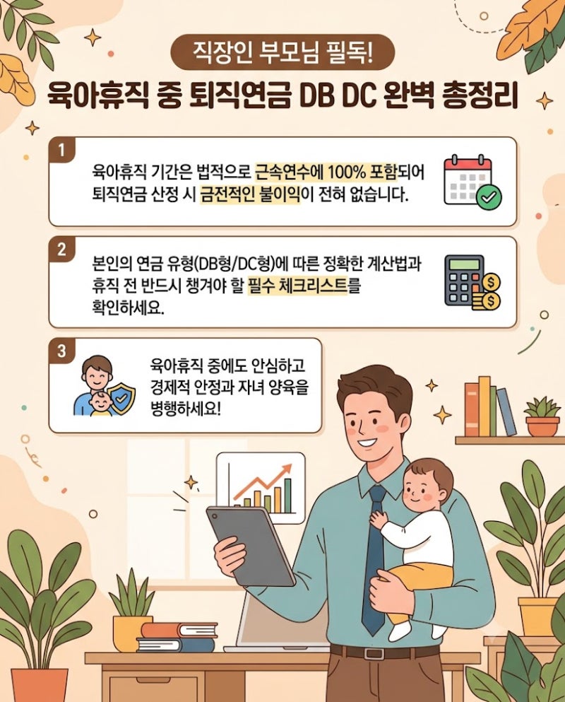 직장인 부모님 필독! 육아휴직 중 퇴직연금 DB DC 완벽 정리