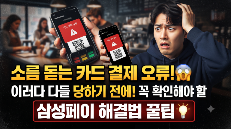 소름 돋는 카드 결제 오류! 이러다 다들 당하기 전에 꼭 확인해야 할 삼성페이 해결법