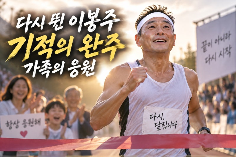 이봉주 건강 회복 근황, 다시 완주한 하프마라톤과 가족의 응원