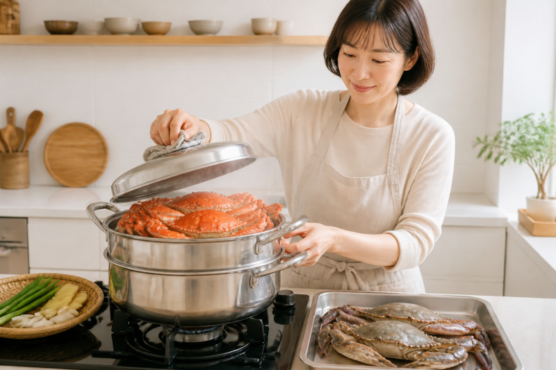 꽃게찜 살이 촉촉하게 익는 재료와 찌는 순서