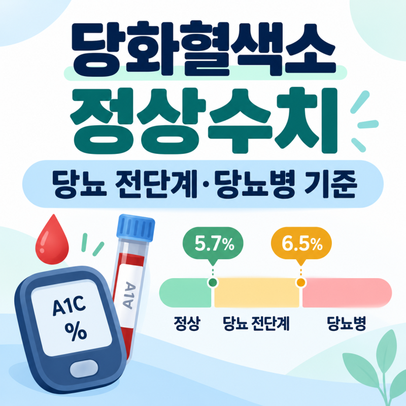당화혈색소 정상수치는? 당뇨 전단계 당뇨병 기준과 낮추는 방법