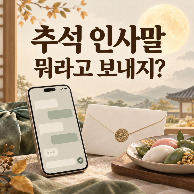 추석 인사말, 뭐라고 보낼까? 상황별 문구 12가지