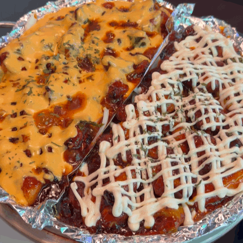 신내동맛집 [훌랄라참숯바베큐치킨 신내점] 시그니처 반반치킨 핫마요/치즈양념 순살 후기 ....