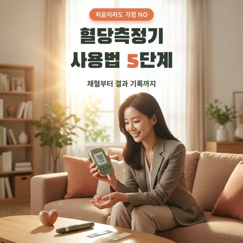 혈당측정기 처음 쓰는 법 | 채혈부터 결과 기록까지 5단계 실전 가이드