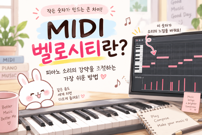 MIDI 피아노가 어색하게 들린다면? 벨로시티부터 확인해 보세요