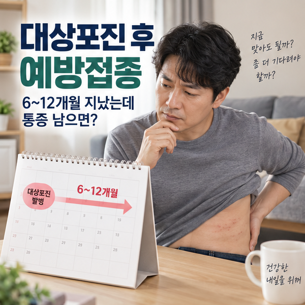 대상포진 앓은 후 예방접종, 6~12개월 지났는데 통증 남으면 더 기다려야 할까?