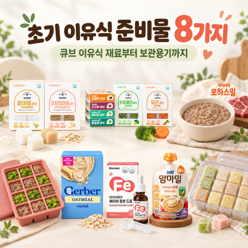 초기 이유식 준비물 8가지 ｜큐브 이유식 재료부터 보관 용기까지