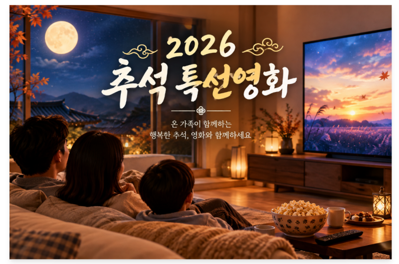 2026년 추석 특선영화 편성표 총정리｜날짜별·채널별 영화 한눈에 보기