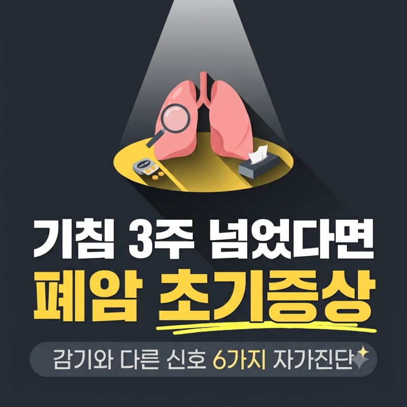 폐암 초기증상 6가지, 감기 기침과 다른 점 · 저선량CT 대상