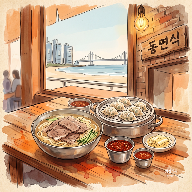 부산 광안리 맛집 동면식밀면 솔직 후기 | 캐치테이블 웨이팅 순번 미루기 주의