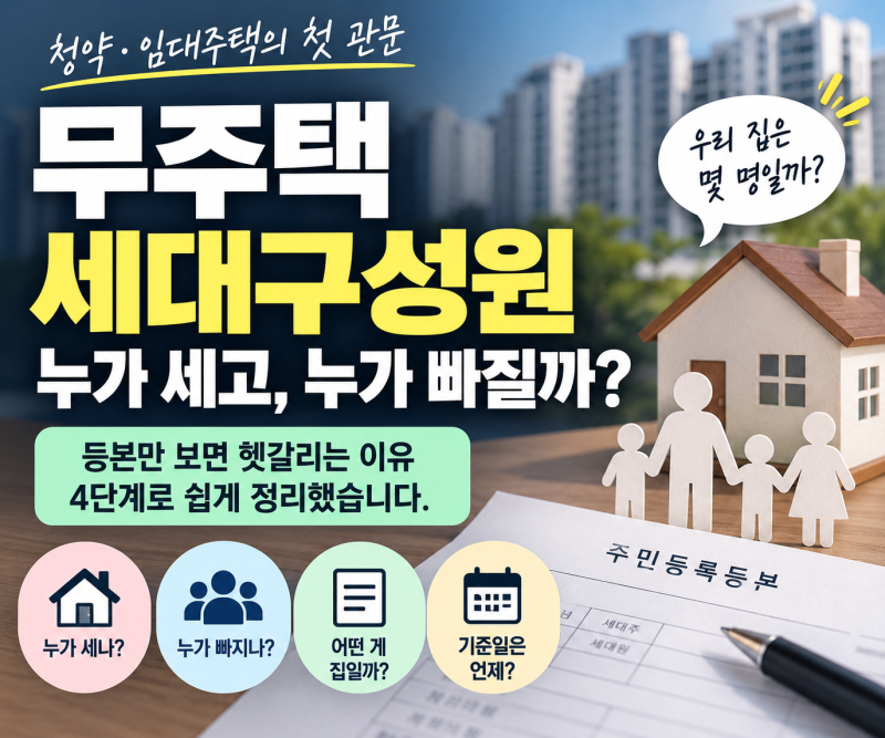 무주택 세대구성원 기준 총정리｜누가 내 세대에 들어가나