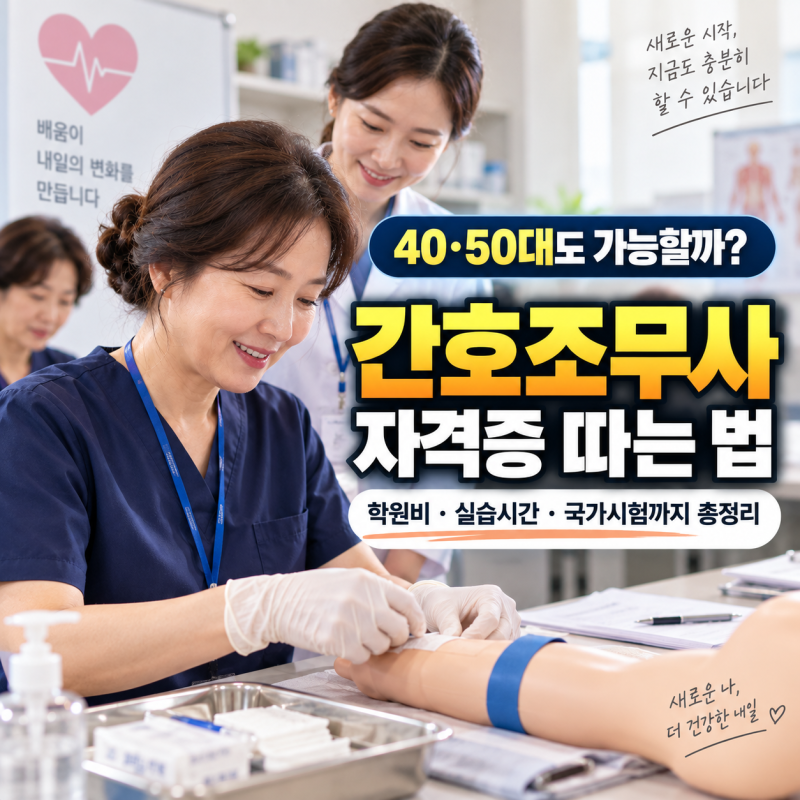 간호조무사 자격증 따는 법, 학원비·실습시간·국가시험까지 총정리