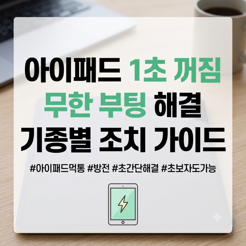 아이패드 전원 켜지자마자 꺼짐 현상 해결법 (기종별 강제 재부팅 & 완전방전 조치 가이드)