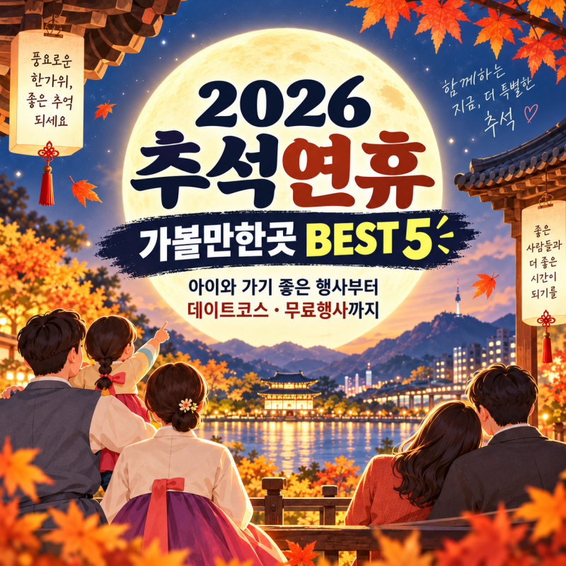 2026 추석 아이와 가볼만한곳 BEST 5｜서울 추석 행사