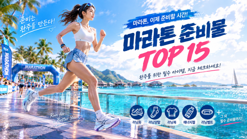 뛰는 날, 이것만큼은 꼭 챙기세요｜마라톤 준비물 TOP15
