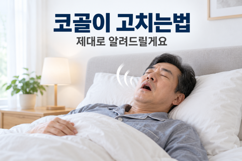 코골이 고치는법, 제대로 알려드릴게요