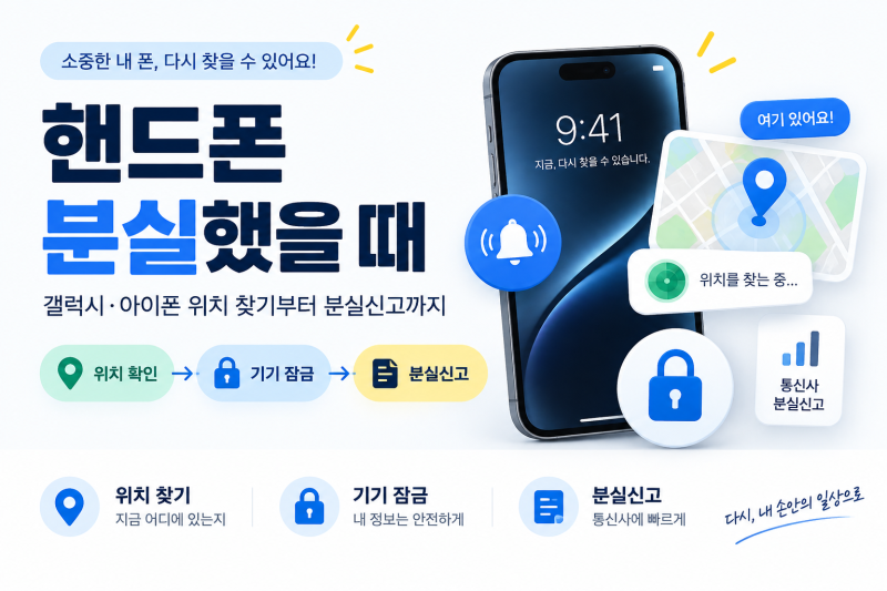 핸드폰 분실했을 때｜갤럭시·아이폰 위치 찾기부터 분실신고까지