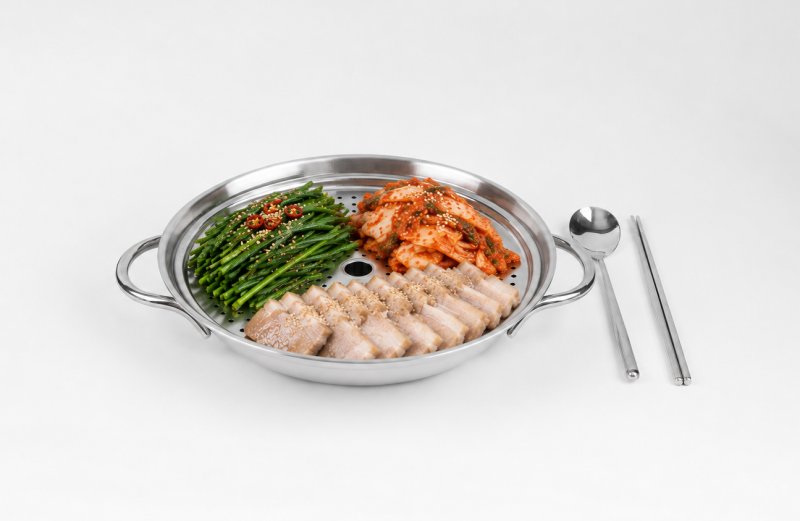 활용도 만점! 통3중 감자탕 냄비+채반 세트