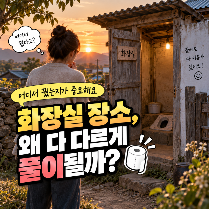 재래식 화장실 똥꿈, 공중화장실 똥꿈 장소별 의미 총정리