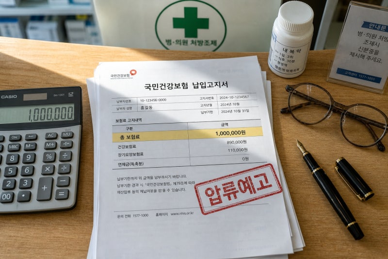 압류예고 날아온 건강보험료, "먼저 내지 마세요" — 정정 재고지가 원칙입니다