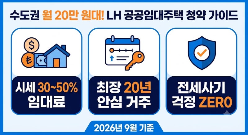 월세 70만 원을 20만 원으로! LH 공공임대 청약