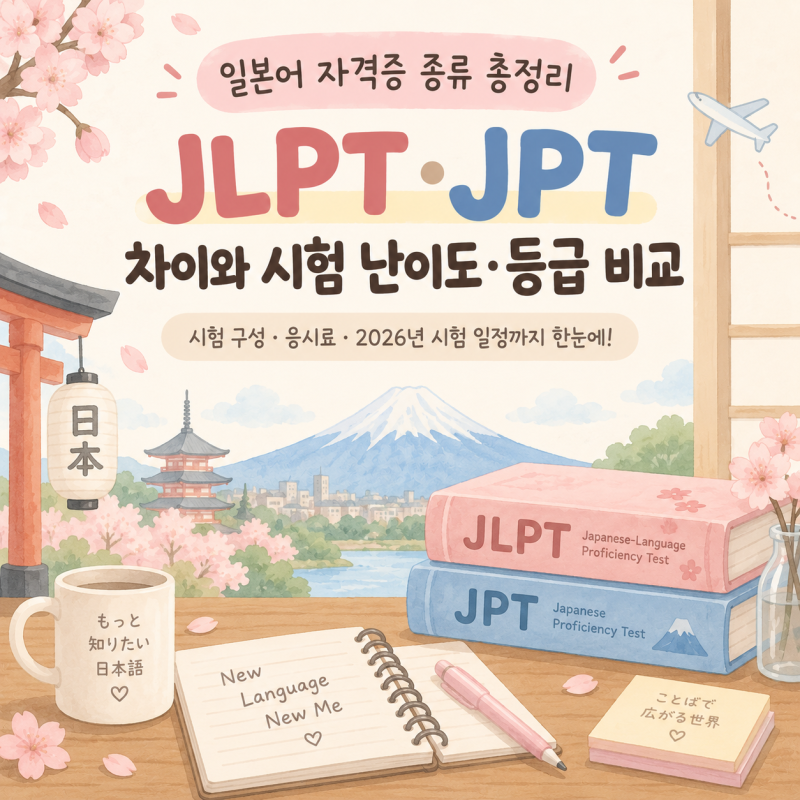 일본어 자격증 종류 총정리｜JLPT·JPT 차이, 시험 난이도·등급 비교