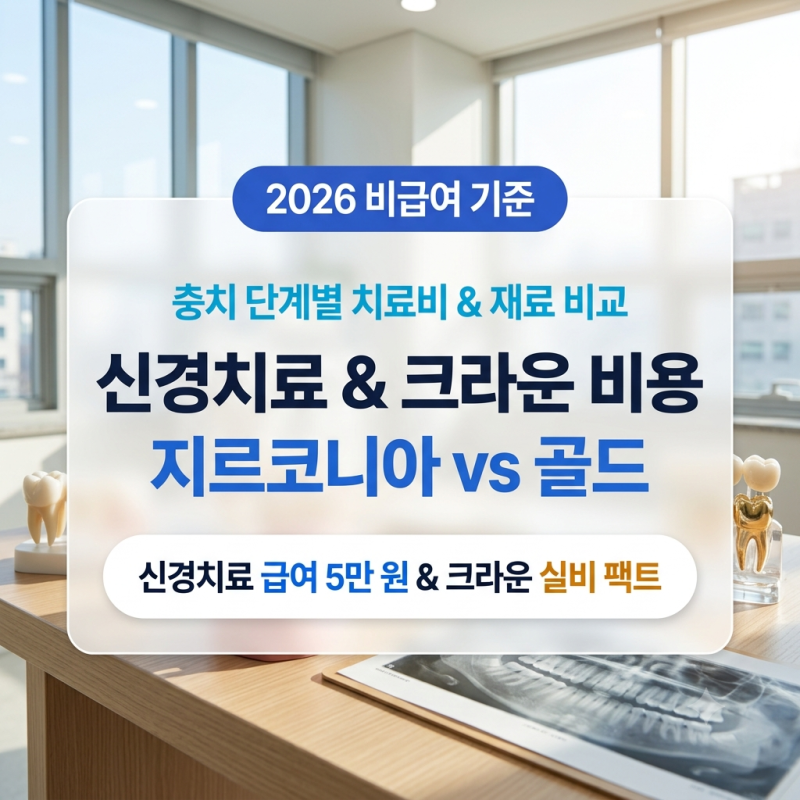 [2026] 치아 신경치료 및 지르코니아 크라운 비용: 골드·PFM 가격 비교와 충치 단계별 치료비