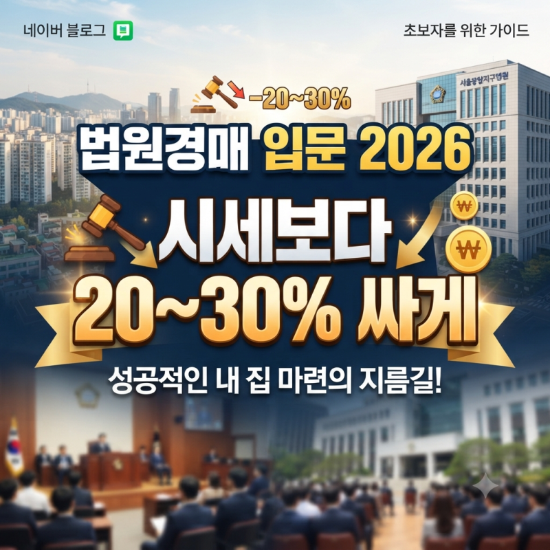 법원경매 입문 — 시세보다 20~30% 싸게 아파트 사는 법