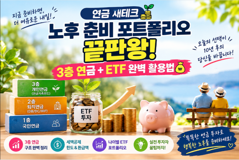 ※ 국민연금만으로 충분할까? 연금저축·IRP·ETF로 노후자금 준비하기
