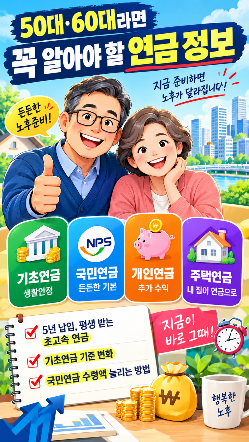 50·60년생 필수 시청, 5년 납입하면 평생 받는 초고속 연금 총정리