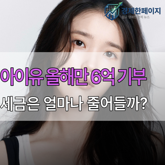 “아이유 올해만 6억 기부” 2억 기부하면 세액공제 얼마나 받을까?