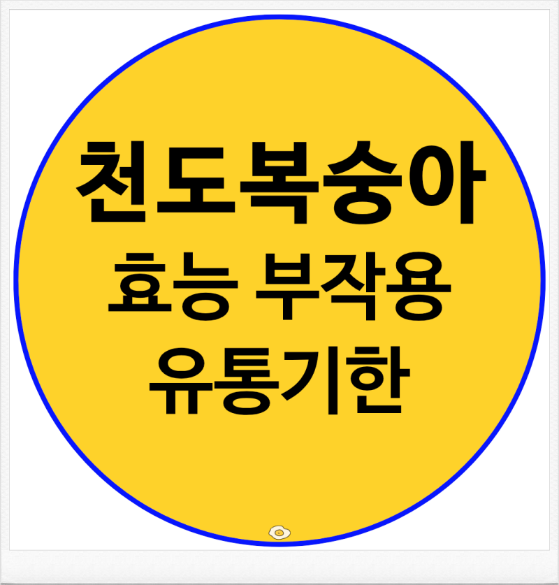 천도복숭아 효능 부작용 유통기한 고르는법 제대로 알아보기