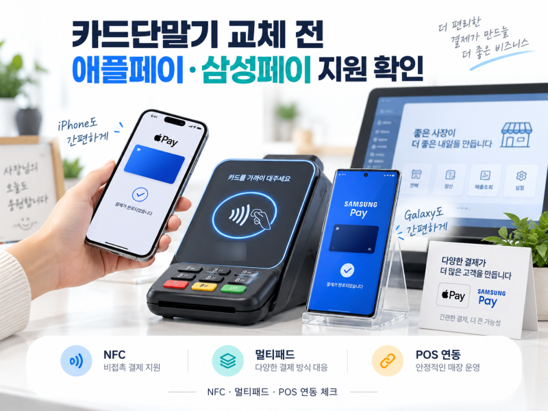 카드단말기 교체 전 애플페이·삼성페이 지원 여부 확인하는 방법