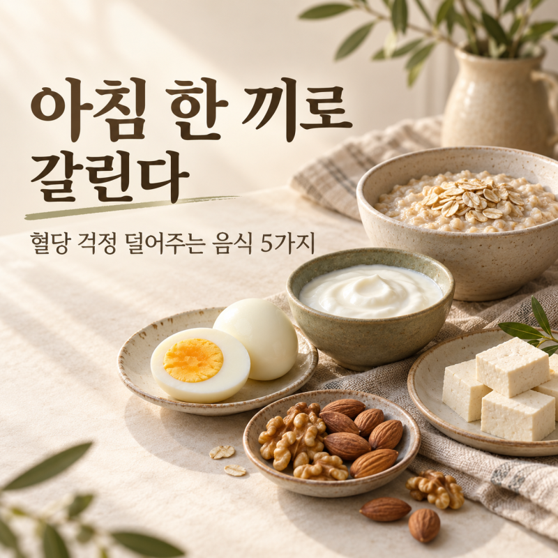 당뇨 아침식사, ‘아침 한 끼로 갈린다’ 빈속에 챙기기 좋은 음식 5가지
