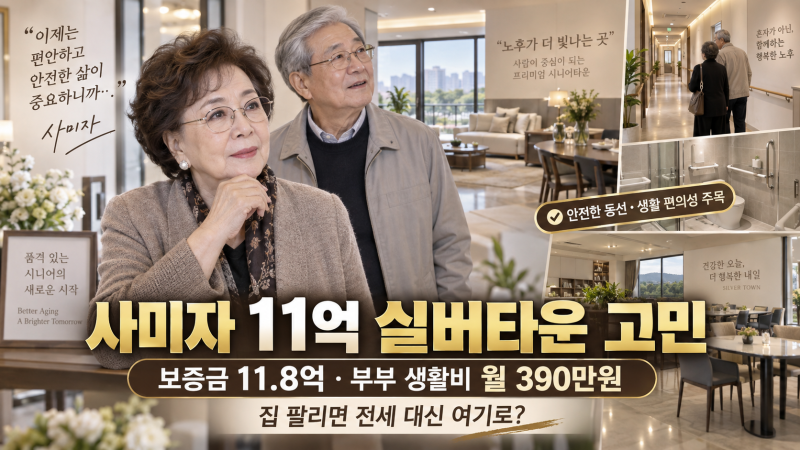 사미자 11억 실버타운 고민｜“집 팔리면 전세 대신 여기로”…입주비용 얼마?