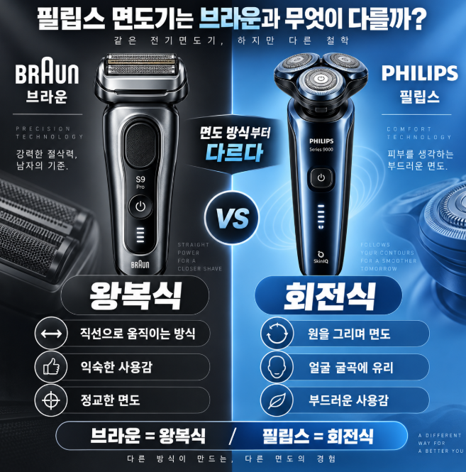 필립스 면도기 시리즈 차이｜3000·5000·7000·9000 어떤 걸 사야 할까?