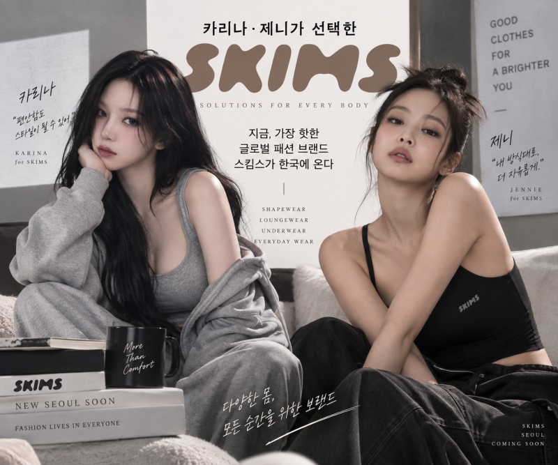 카리나·제니가 입은 그 옷 스킴스, 한국 본격 진출한다…어떤 브랜드일까?