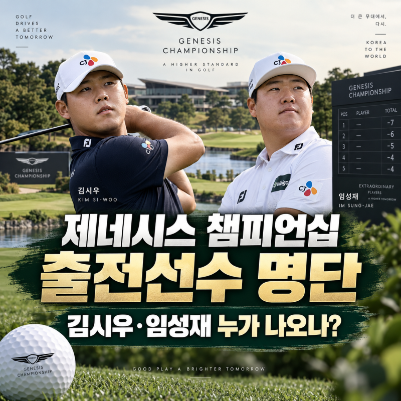 제네시스 챔피언십 출전선수 명단, 김시우·임성재 누가 나오나?