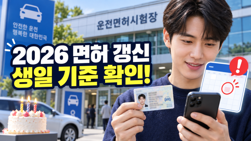 2026 운전면허증 갱신 기간 조회 방법: 생일 기준 변경과 경과조치 총정리