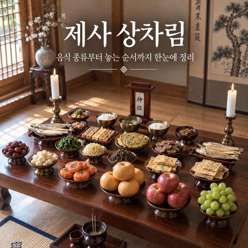 제사 상차림, 음식 종류부터 놓는 위치까지 한눈에 정리