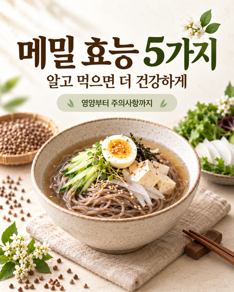 메밀 효능 5가지, 메밀국수 먹기 전에 알아두세요